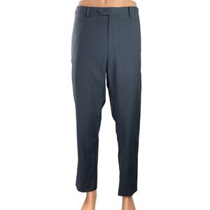 Indochino Men's Dark Gray Mid Rise Straight Chino Khaki Trousers Dress Pants XL